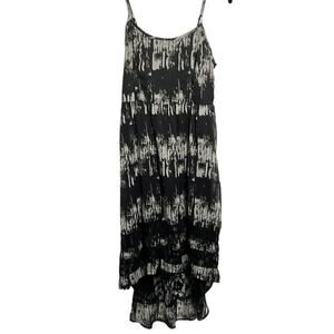 Band of Gypsies Black and White Print Strappy High Low Dress Size Medium